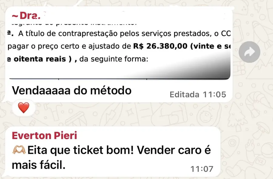 Print do depoimento de Dra. · Mentorada